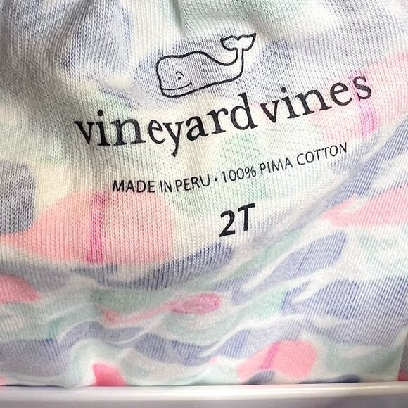 Vineyard Vines Candy Whale Knit Romper Girls 2T - Picture 7 of 9